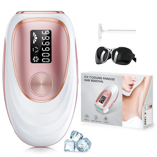 IPL Hair Removal Ice Cooling Women Men Upgraded 999,900 Flashes 5 Levels Permanent whole body Hair Removal Device Laser Epilator