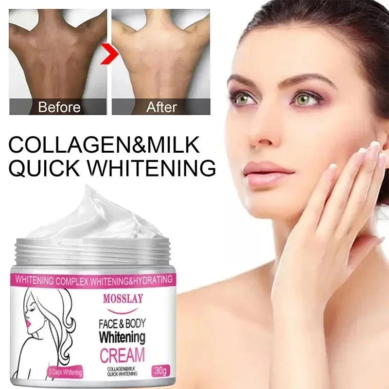 New Face Body Brightening Cream Thigh Underarm Inner Melanin Lightening Lotion Feminine Gentle Nourishing Dark Skin Care Cream