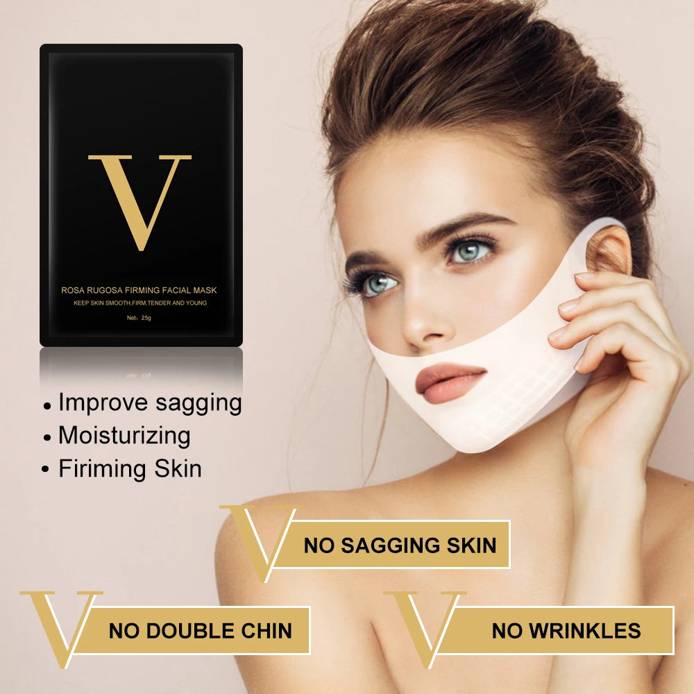 4D V-shape Lifting Face Mask Ear Hanging Chin Cheek Lift Facial Slimming Hydrogel Thin Face-Lifting Slimmer Mask Skin Care Tool