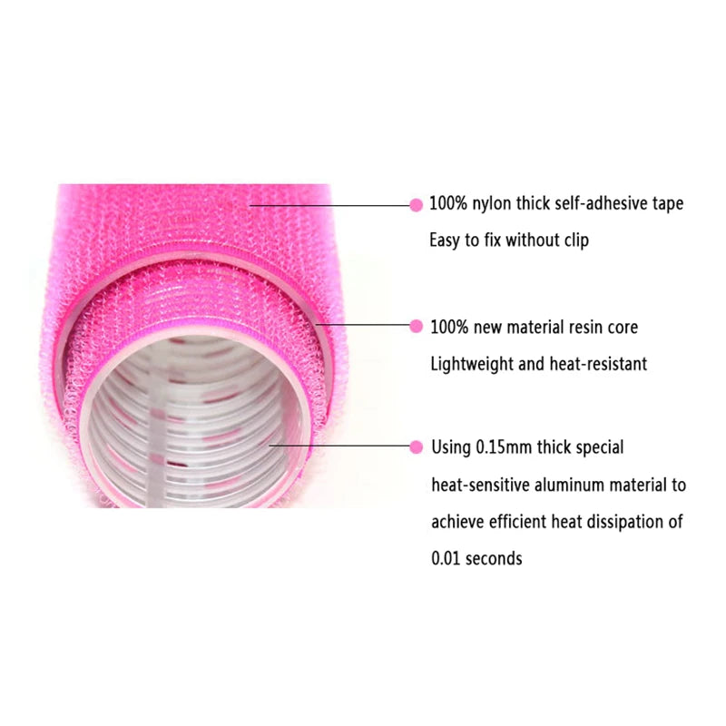 50 * 120Mm Extended Aluminum Sheet Plastic Magic Self-Adhesive Hair Curler, Mesh Red Air Bangs Curler