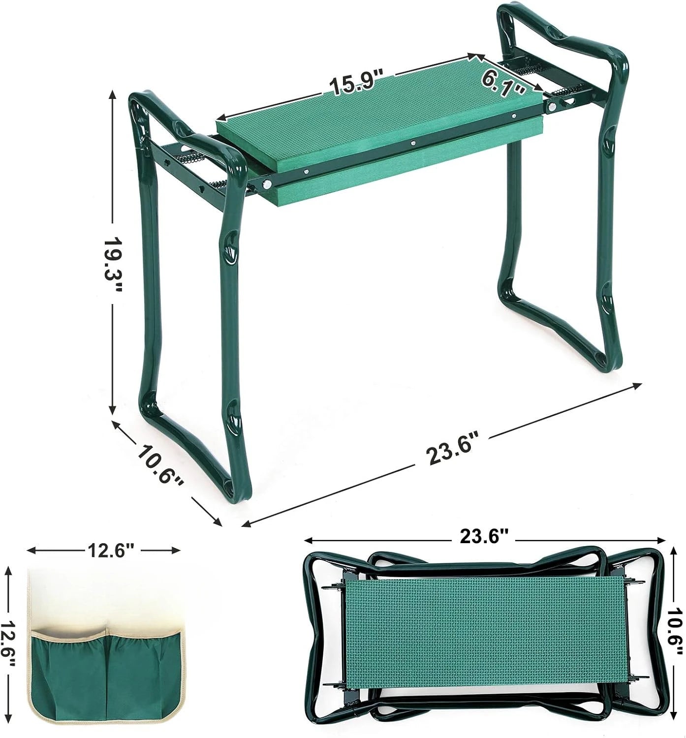 Garden Kneeler and Seat, Multifunctional Garden Kneeling Bench, Gardening Gifts for Women Men, Folding Gardening Stool