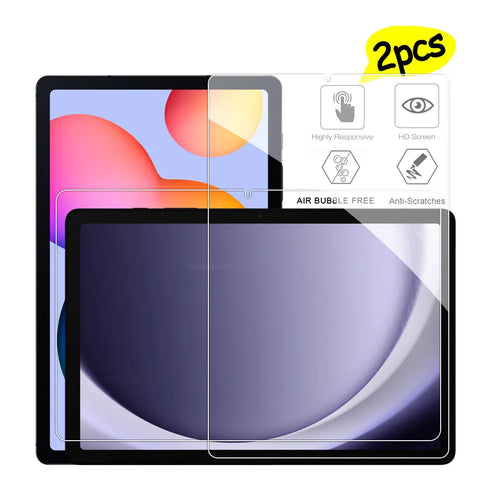 2PCS HD Scratch Proof Screen Protector Tempered Glass For Samsung Galaxy Tab S6 lite 2024 S5E S7 FE S8 S9 Ultra A7 A8 A9 Plus 5G