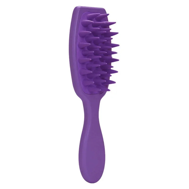 Silicone Shampoo Brush Scalp Massage Brush Head Washing Comb Long Handle Hair Massager Bath Brush Body Scrubber Hair Accessories