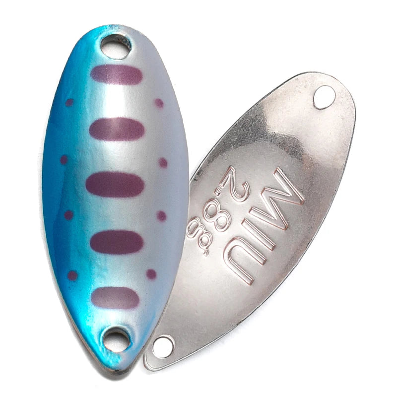 LTHTUG Pesca Stream Bait Trout Spoon Bait MIU 2.2g 2.8g 3.5g Spinner Copper Metal Fishing Spoon Lure For Trout Perch Pike Salmon