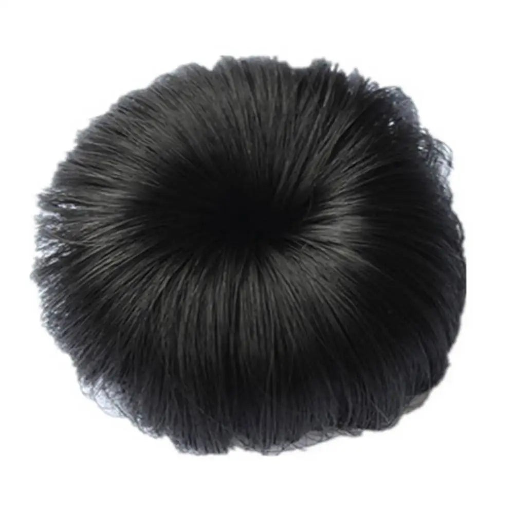 Kids Girls Hair Bun Extension Wig Hairpiece Wavy Curly Messy Donut Chignons Natural Fake Hair Tie Pieces Ponytail