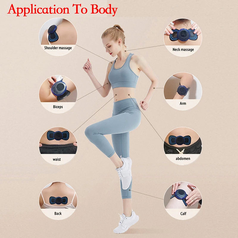 Smart Electric Neck Massager Portable Rechargeable EMS Cervical Vertebra Massage Patch For Muscle Relax Pain Relief Dropshipping