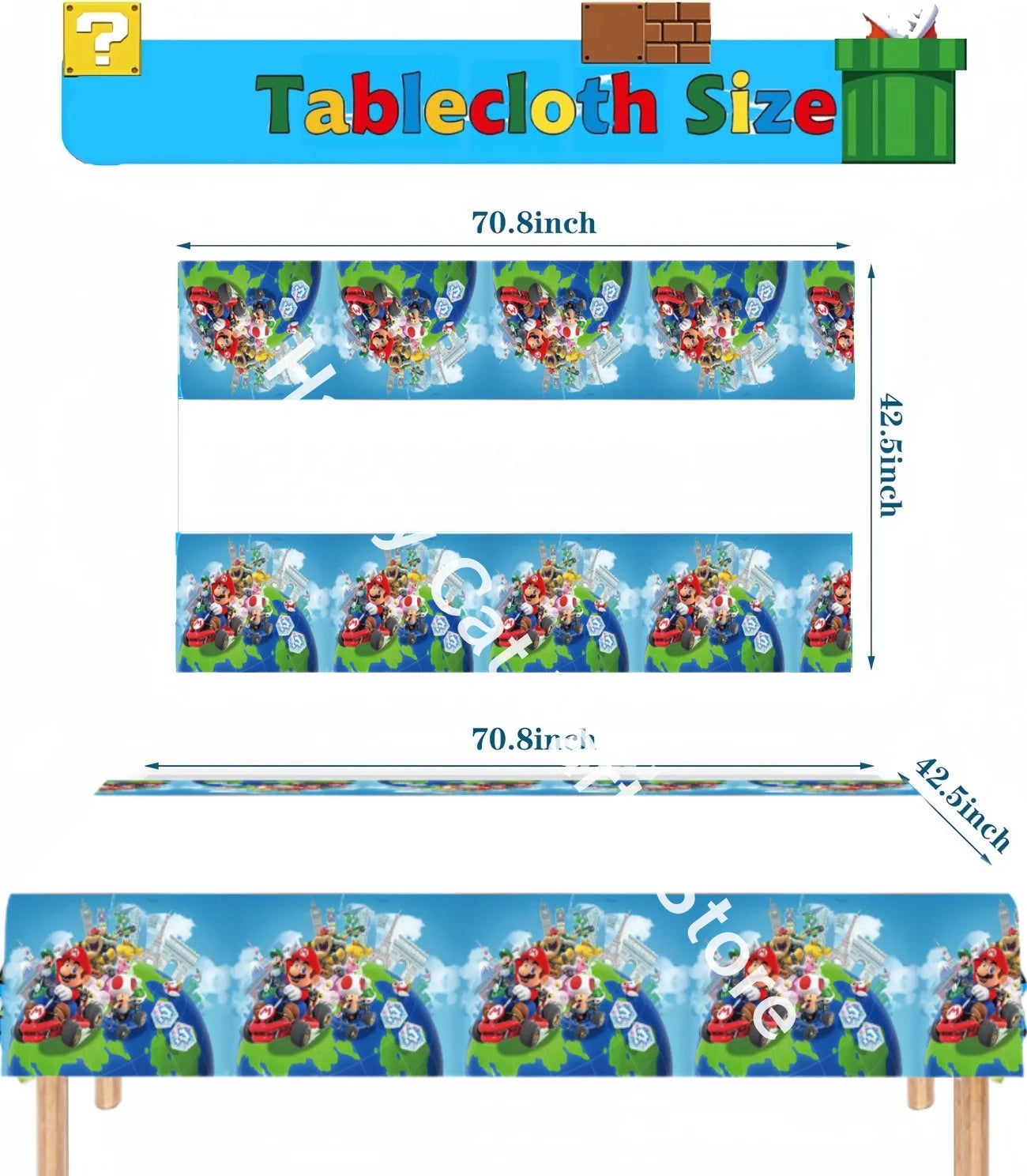 Mario Tablecloth Birthday Party Decoration Disposable Table Cloth Super Bros Table Cover Baby Shower Kids Favors Party Supplies