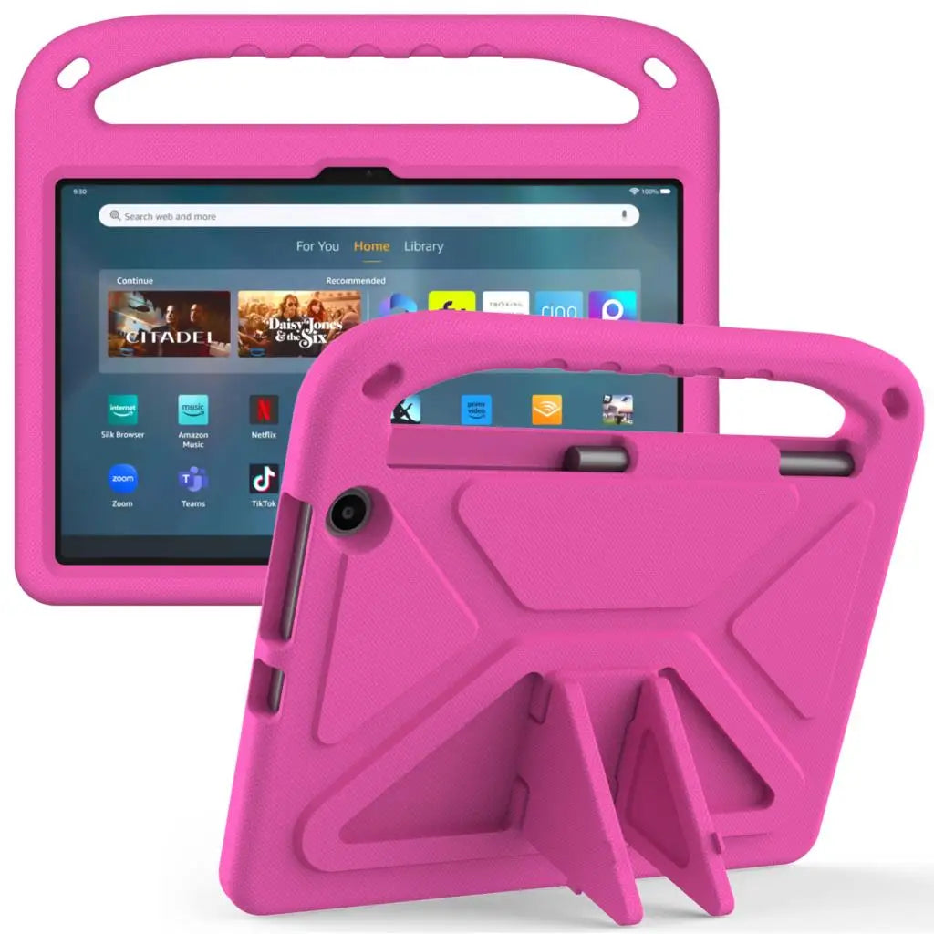 For Amazon Fire Max 11 13th Gen 2023 Case EVA Hand Holder Kids Stand Tablet Cover For Amazon HD 10 8 Plus 2021 2020 Fire 7 2022