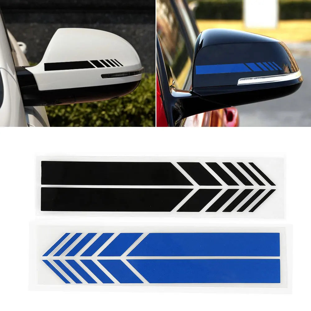 Durable Racing Strips Side Rear View Mirror Decor Decal 3d Car Sticker Car Racing Stripe Stickers Car Accessories Waterproof