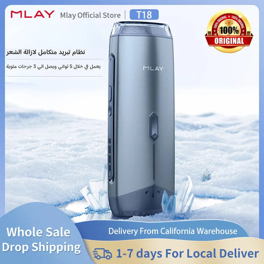 Mlay T18 ICE Cooling Hair Removal Device With Unlimited Shots IPL Laser Home Use Epilator Painless For Whole Body Women Men