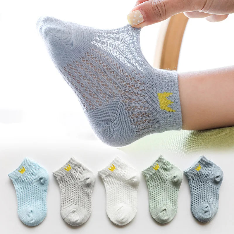 5Pairs/lot Summer Spring New Baby Socks Cotton Animal Socks Dinosaur Cute Cool Thin Kids Socks Mesh Colorful Children Socks