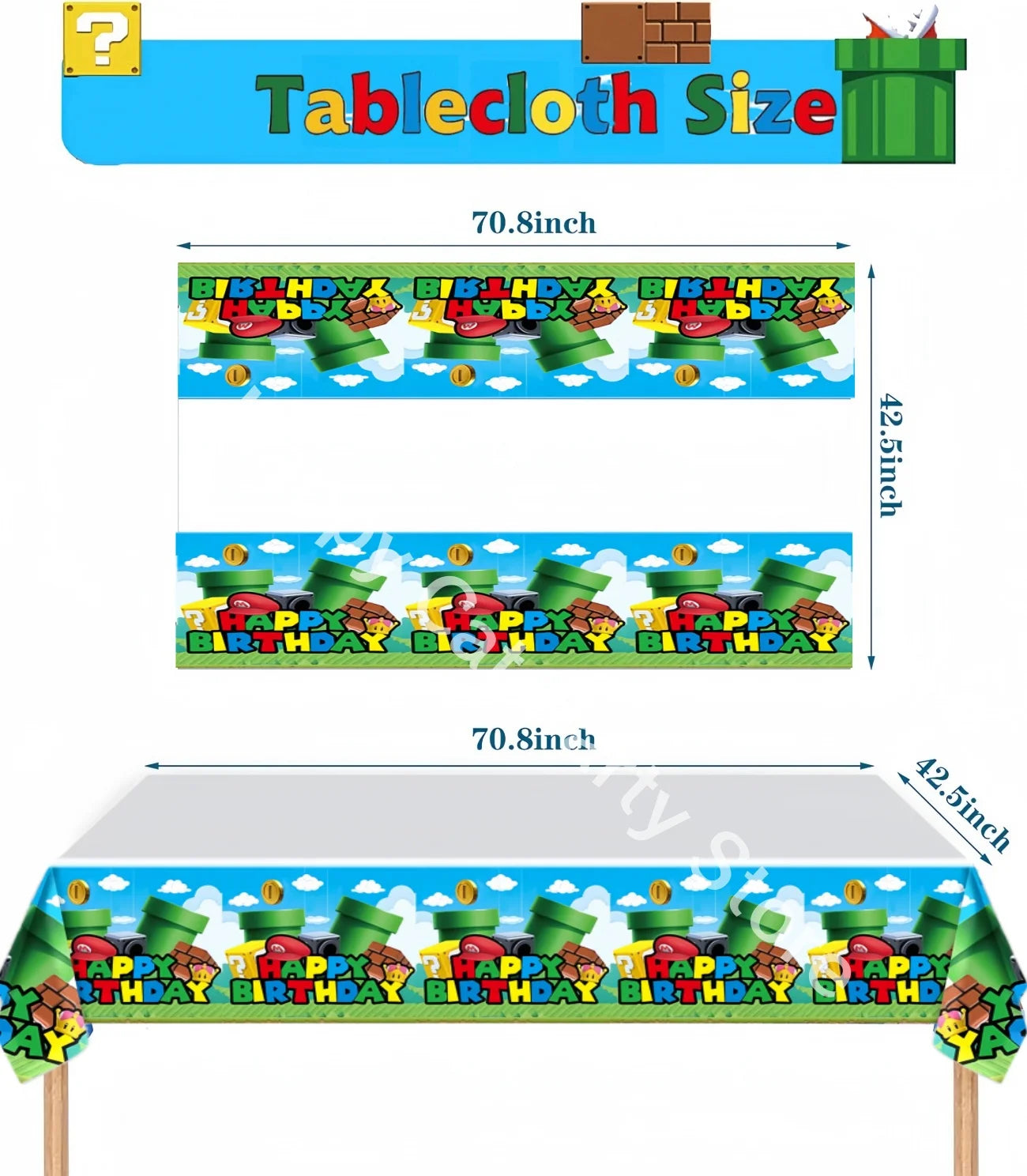 Mario Tablecloth Birthday Party Decoration Disposable Table Cloth Super Bros Table Cover Baby Shower Kids Favors Party Supplies