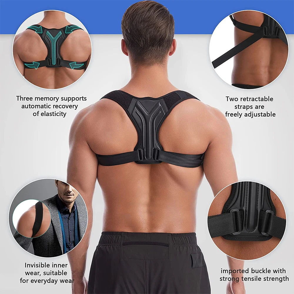 Back Posture Corrector Corset Clavicle Spine Posture Correction Adjustable Support Belt Pain Relief Traine Spine Posture Support