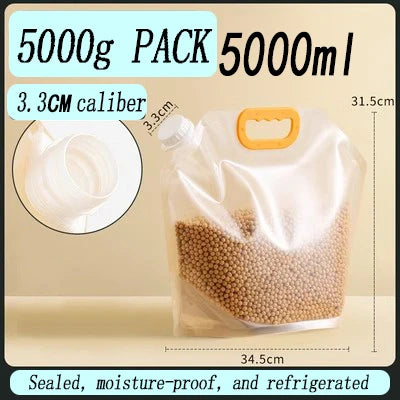 Grain Storage Bag Portable Grain Sealed Bag Insect Proof Moisture Proof Fresh Keeping Storage Bag Kitchen Drinking Grain Bags