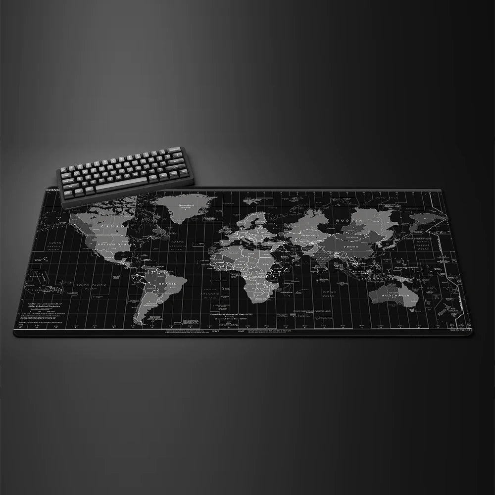 Large size map mouse pad gamer computer home office laptop decoration anti-slip keyboard mats accessories 400x900 Long Desk Pads