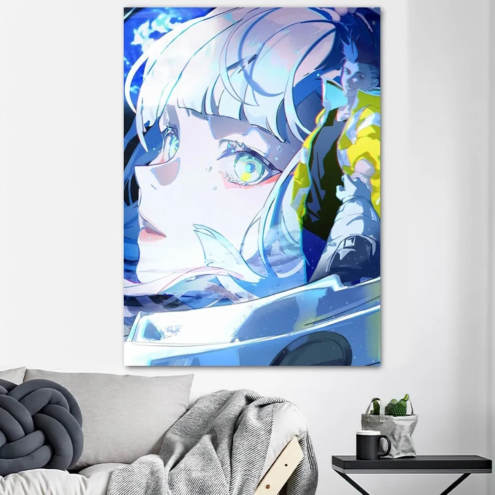 Cyberpunk Edgerunners Anime Poster Prints Wall Decals Sticker Pictures Living Room Home Decoration