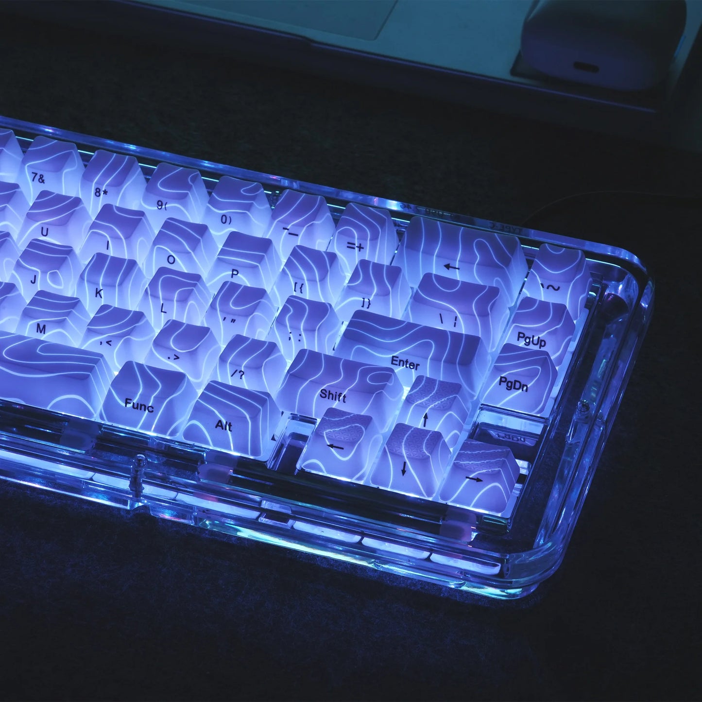 XVX Topographic New Version Pattern Shine-Through OEM Profile IMD-Tech Keycap Set 118 keys