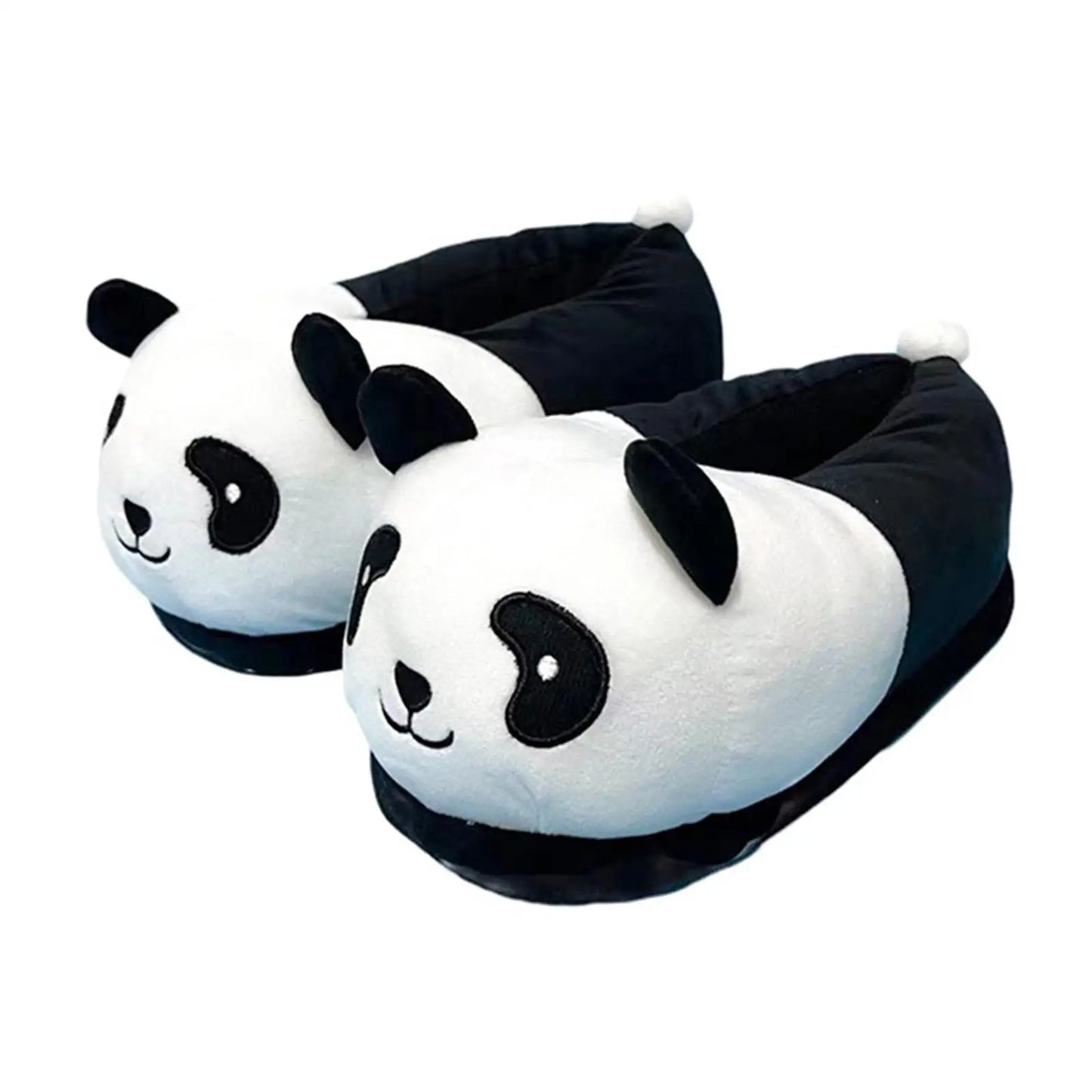 Adult Unisex Cartoon Panda Slippers Cute Plush Slippers Winter Indoor Warm Funny One Size for Indoor Bedroom Shoes Home Slippers