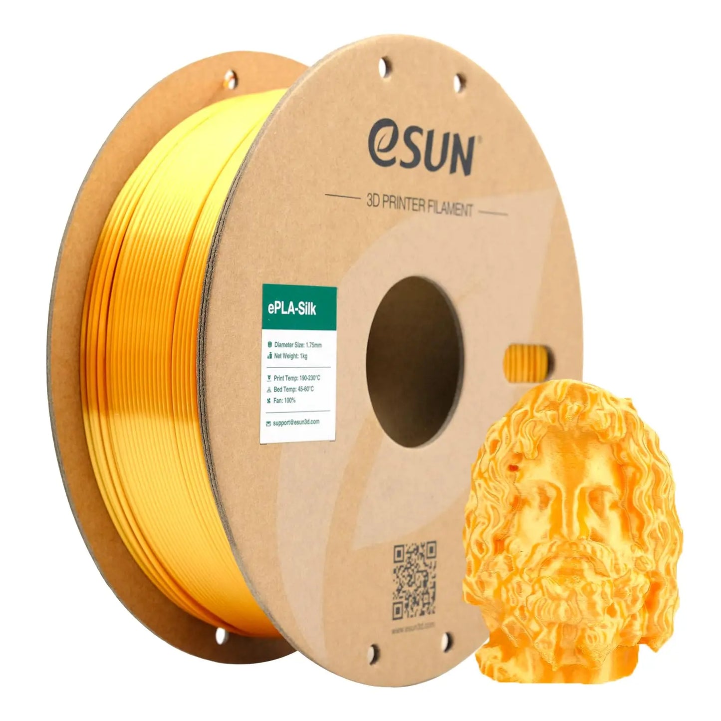 eSUN 3D Printer Filament Silk PLA Filament 1.75mm Metal Silk PLA 1KG Spool 3D Filament Printing Materials For 3D Printers