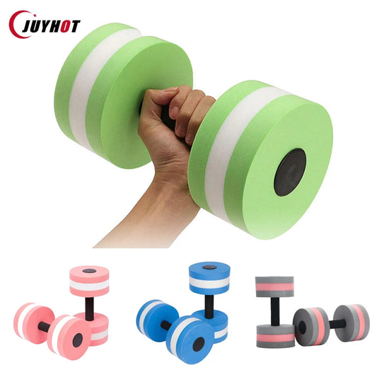 Floating Swim Gym Dumbbell Water Weight Aerobics Fitness Pool Water Swimming Aqua Exercise Barbell EVA Foam Aquatics Dumbbell