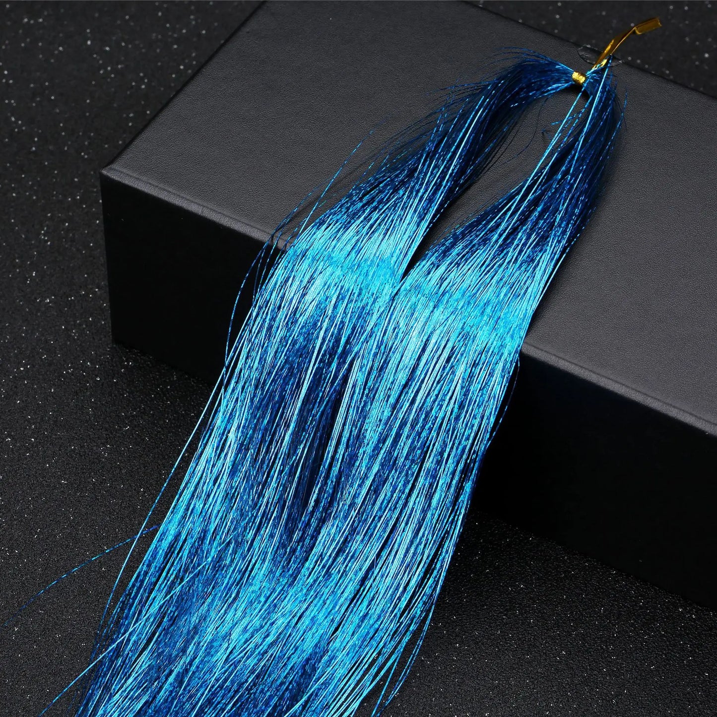 93cm Sparkle Hair Tinsel Rainbow Colored Strands Girls Headwear Hairbinge Hair Laser False Hair Extensions Decor Glitter Strips