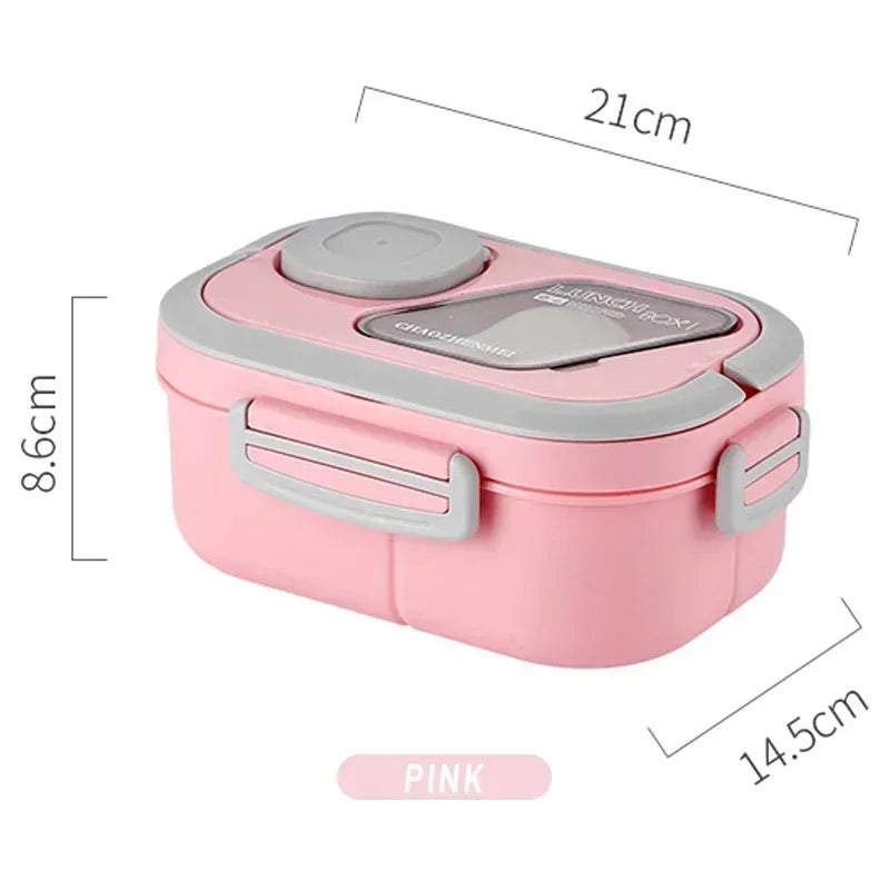 2025 Portable Lunch Box Compartment Wheat Straw Bento Carrying Handle Reusable Tableware Container Meal Snack Food Containers