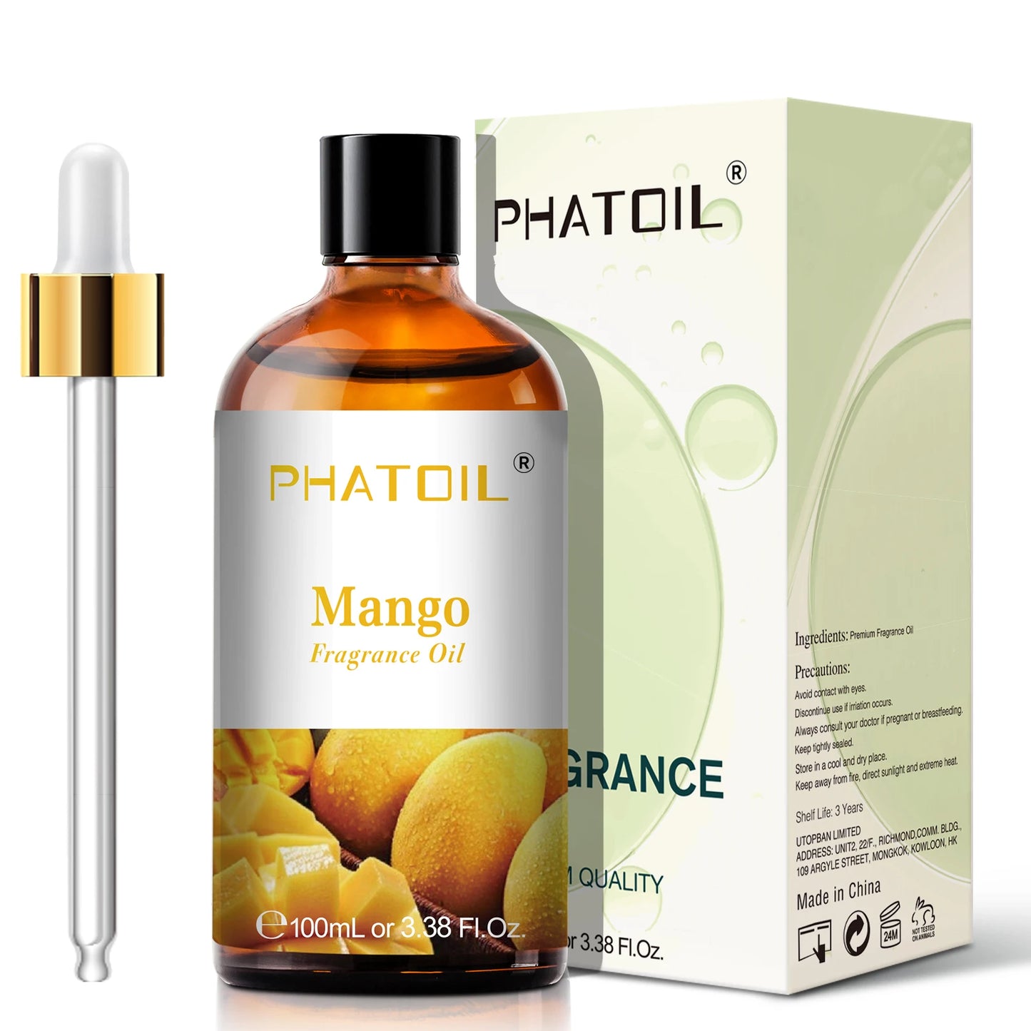 PHATOIL 100ml Sweet Fruity Fragrance Oil for Diffuser Candles Making -Coconut & Vanilla Strawberry Lemon Peach Pear Aroma Oil