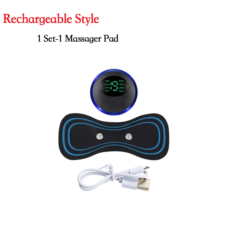 Smart Electric Neck Massager Portable Rechargeable EMS Cervical Vertebra Massage Patch For Muscle Relax Pain Relief Dropshipping