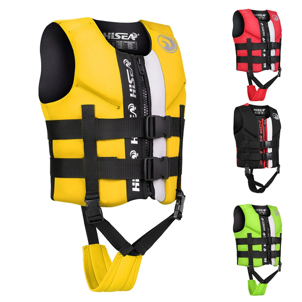 Neoprene Life Jacket for Kids, Big Buoyancy Vest, Water Sports, Fishing, Rafting, Surf, Boating, Sailing Safety, Summer