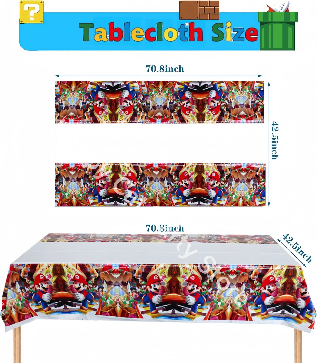 Mario Tablecloth Birthday Party Decoration Disposable Table Cloth Super Bros Table Cover Baby Shower Kids Favors Party Supplies