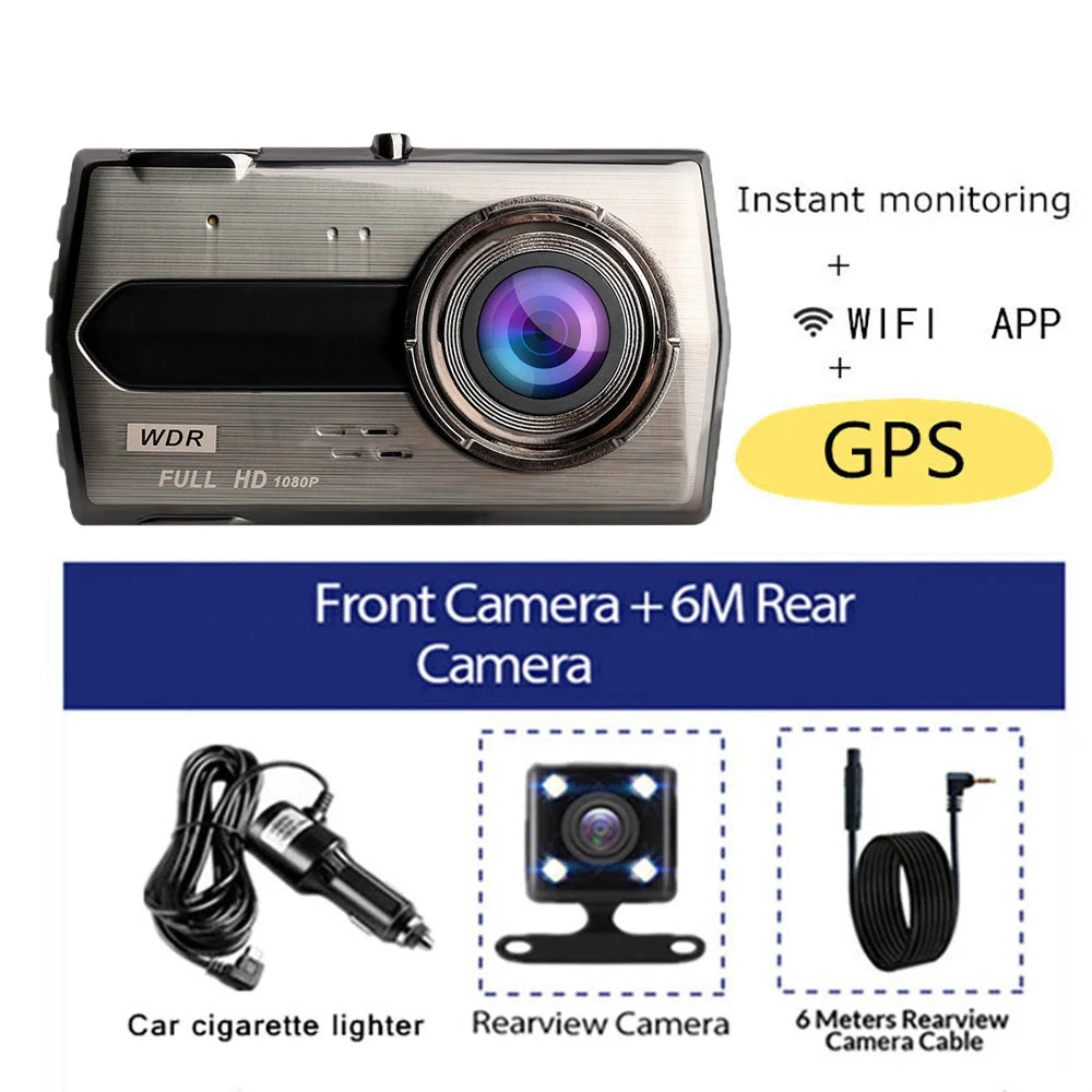 Dash Cam WiFi GPS Car DVR HD 1080P Drive Video Recorder Black Box Dashcam Night Vision Vehicle Camera Car Accessories Registrar