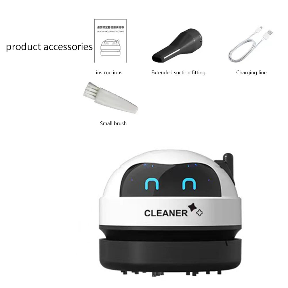 Mini Vacuum Cleaner Portable Desk Table Dust Removal Cleaning Brush USB Rechargeable Wireless Car Vacuum Cleaner for Home Office