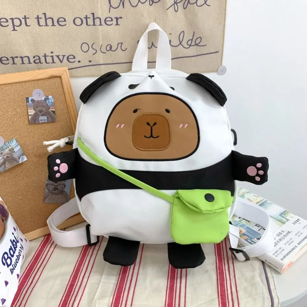 Large Capacity Capybara Backpack Children Bag Travel Backpack Laptop Backpack Nylon  Knapsack Bag Book Bags Birthday Gifts