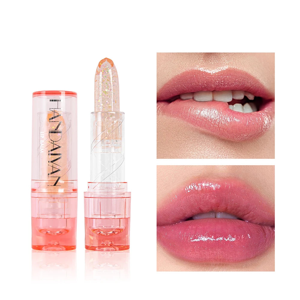 Moisture Lip Balm Long-Lasting Natural Aloe Vera Lipstick Color Mood Changing Long Lasting Moisturizing Lipstick 5Colors