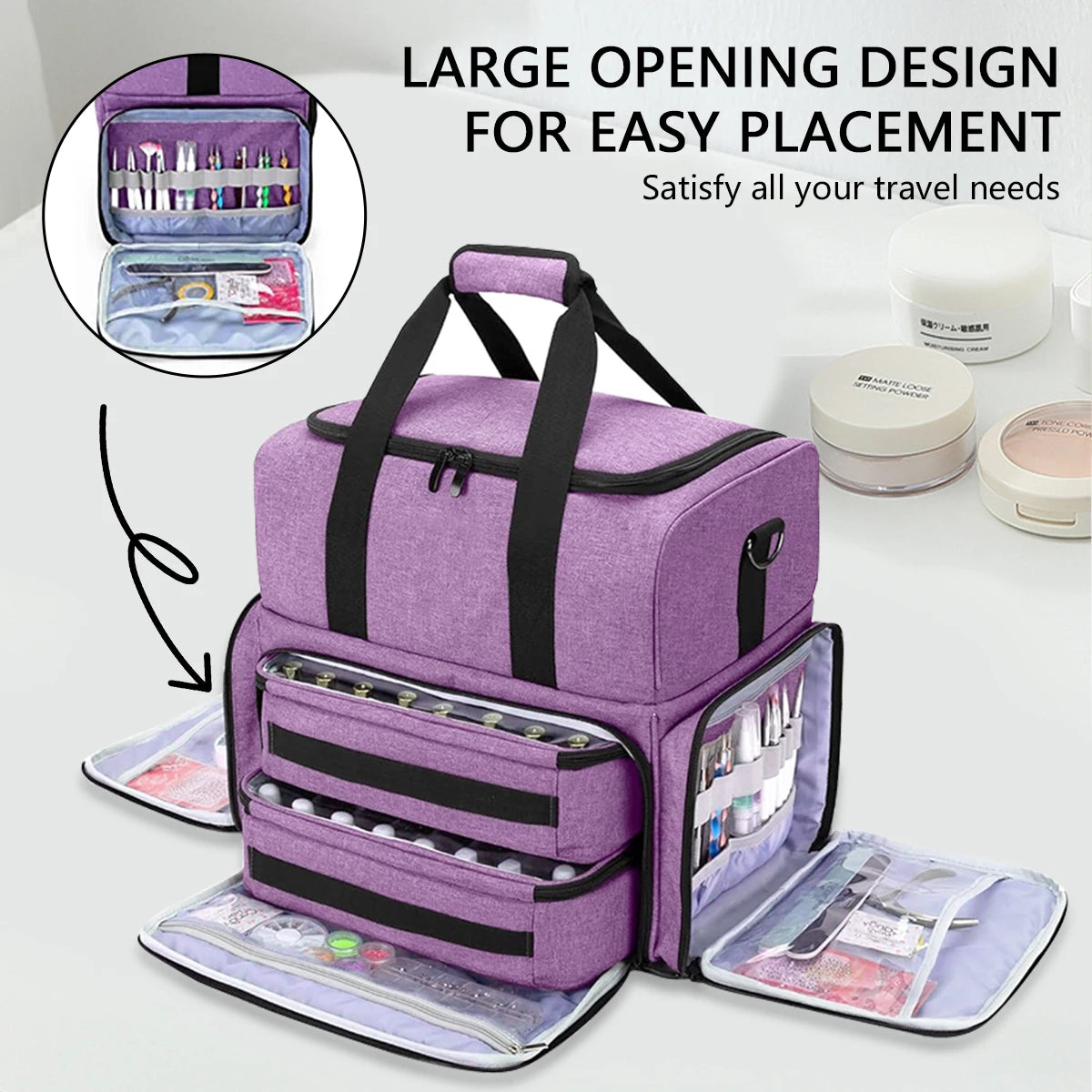 Cosmetic Bag Large Capacity Travel Manicure Bag Portable Women Makeup Case Multifunctional Toiletry Mother Child Package Storage