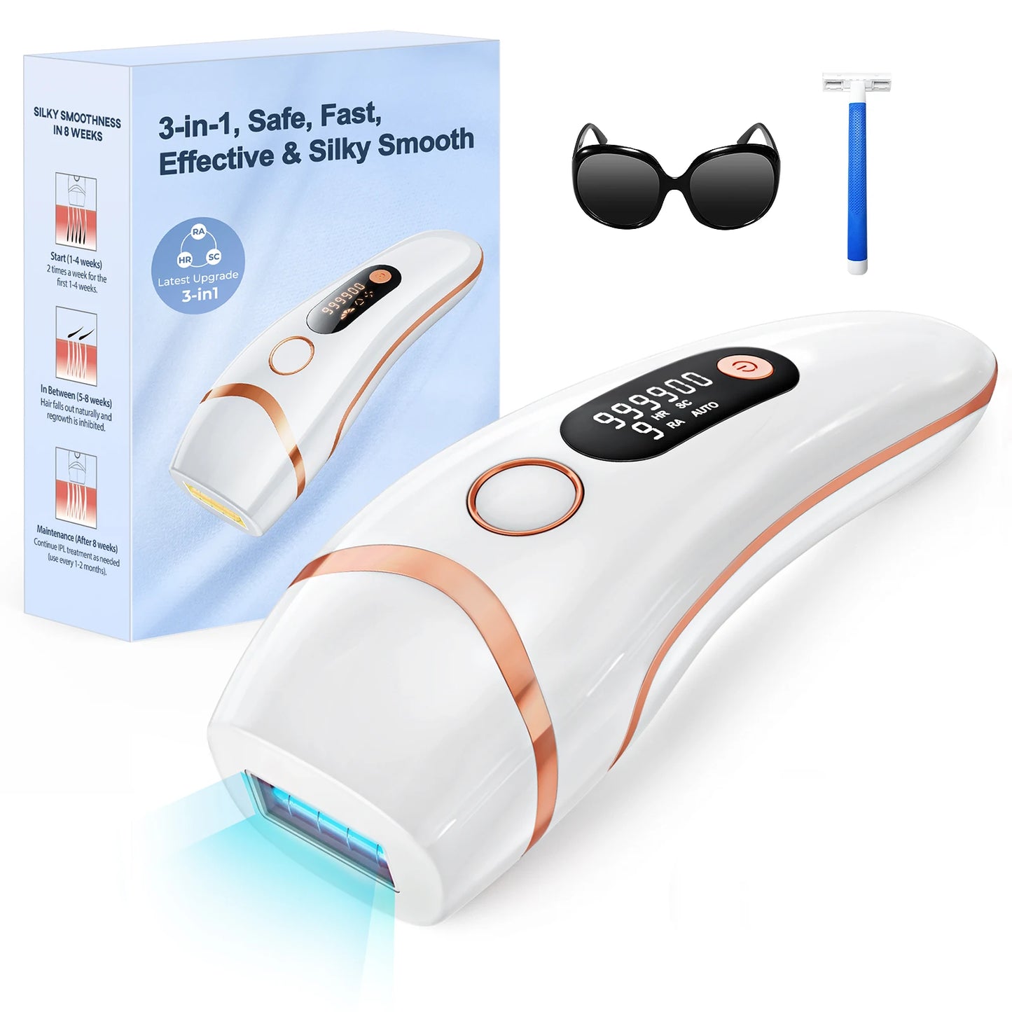 IPL Epilator 999000 Flashes Laser Hair Removal Painless Permanent Photoepilation for Men Women Trimmer Electric Depilador