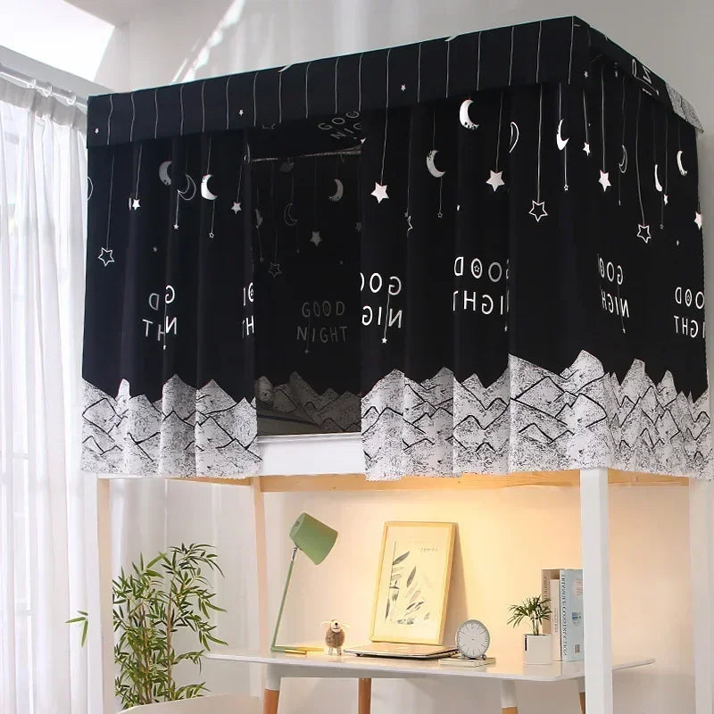 1Pcs Student Dormitory Bed Curtain Blackout Cloth Mosquito Nets for Bedding Tent Bed Canopy School 1.15/1.35m High*2m Long