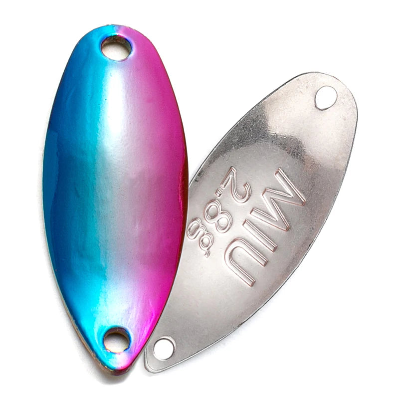 LTHTUG Pesca Stream Bait Trout Spoon Bait MIU 2.2g 2.8g 3.5g Spinner Copper Metal Fishing Spoon Lure For Trout Perch Pike Salmon