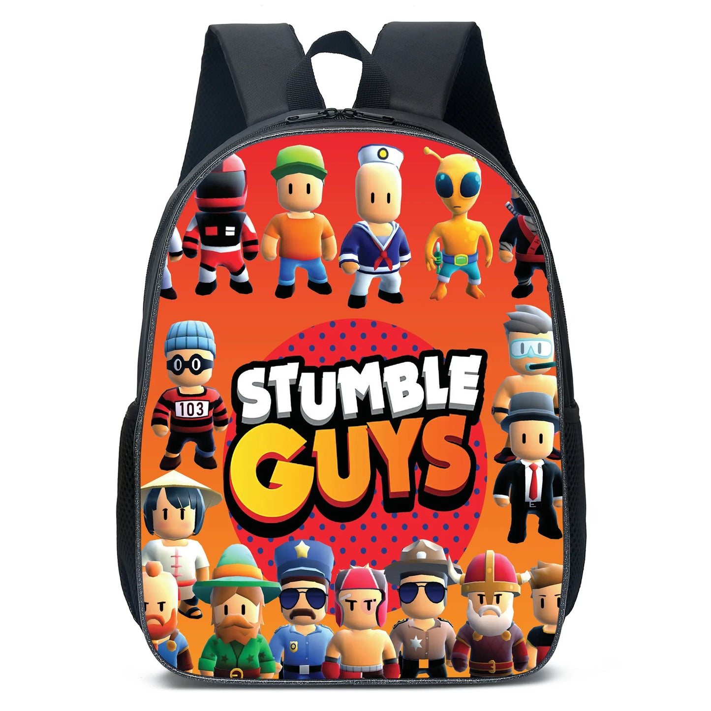 Stumble Guys School Bags 15inch Lightweight Children Backpack Girls Boys Orthopedic Kids Book Bags Primary School Mochilas Gift