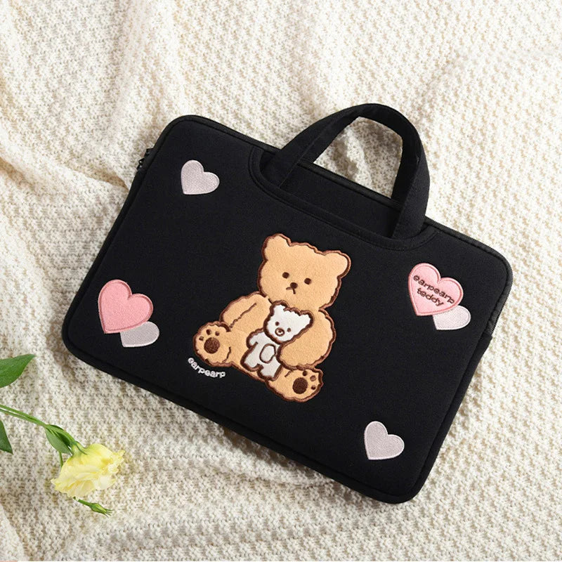 Ins Cute Laptop Bag Case 13.3 14 15 15.6 16 Inch Notebook Bag For Macbook Air Pro 13 15 Computer Shoulder Handbag Briefcase Bag