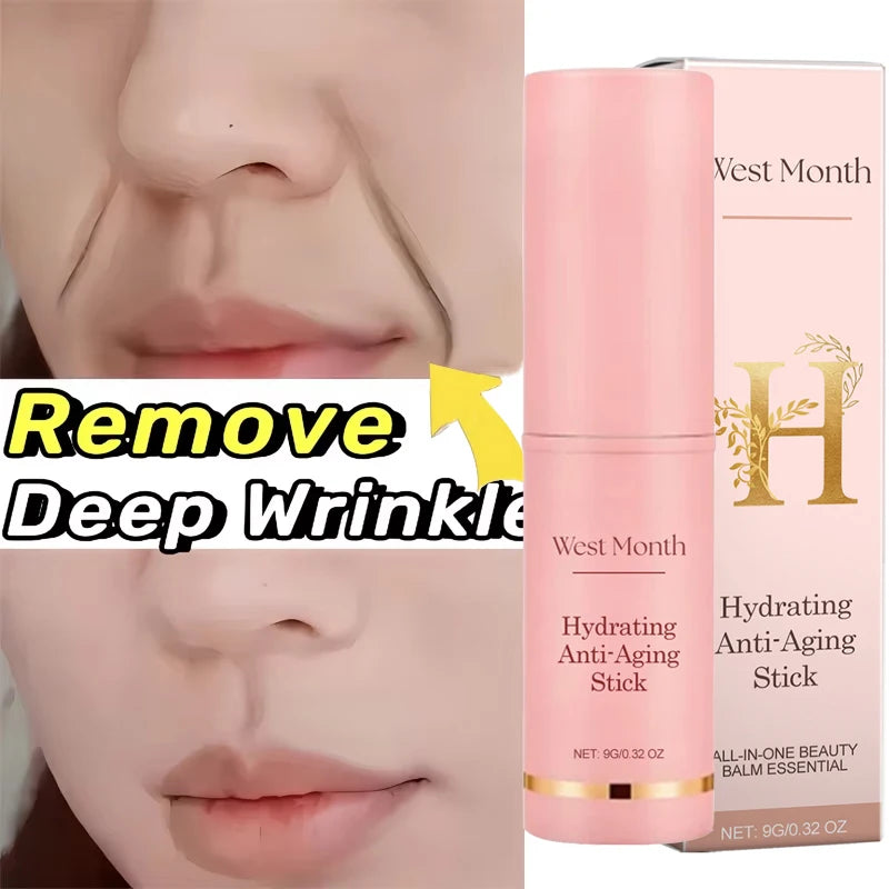 Collagen Wrinkle Removal Multi Bounce Balm Stick Instant Anti-Aging Firming Lift Brighten Facial Dull Skin Moisturizer Cosmetics