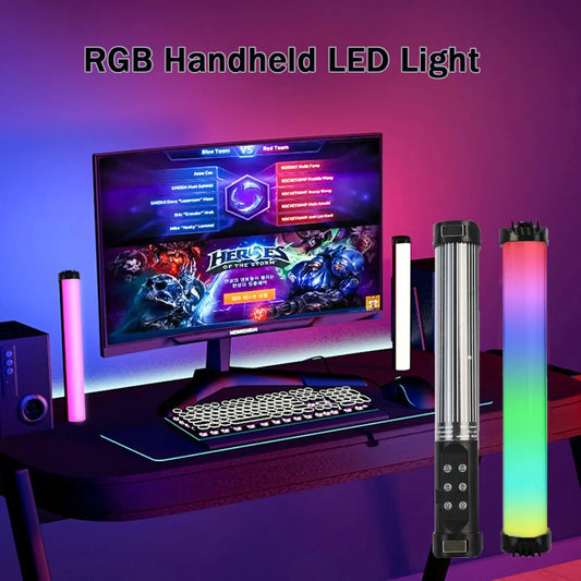 RGB Photographic Lighting TikTok Magnet Photography Mini Handheld LED Light Stick Tube Stick Lamp For Video Vlog Fill Light