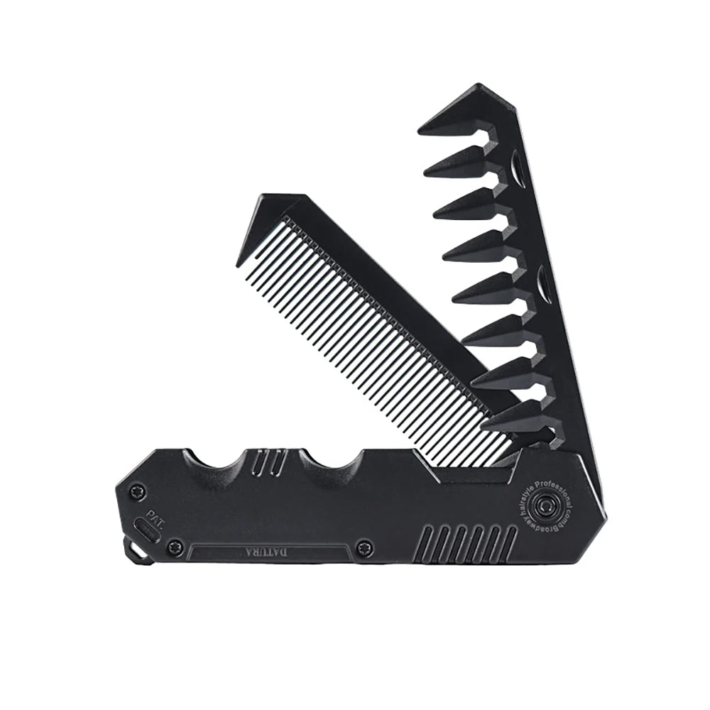 1pc Protable Folding Hair Comb 2 in 1 Pocket Combs  Fine Tooth Comb Wide Tooth Comb Styling Comb for Everyday Grooming