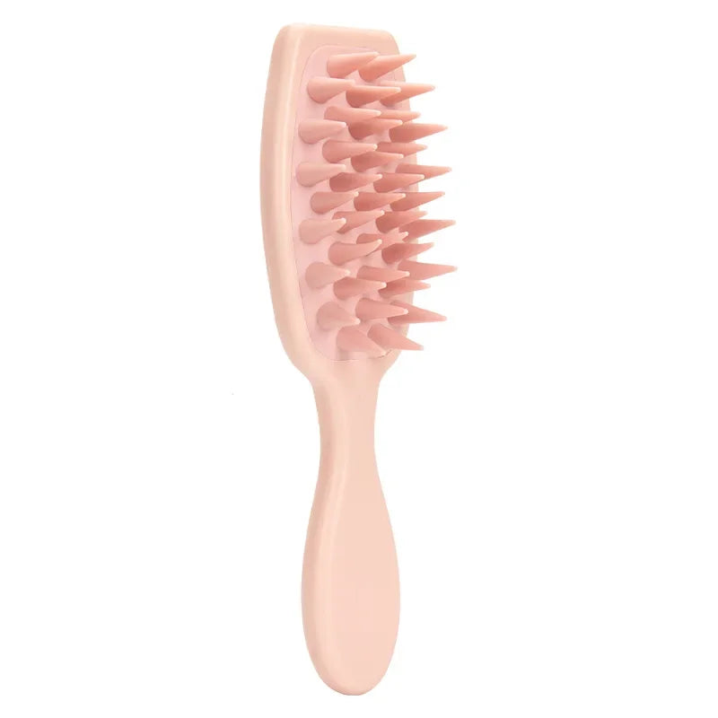 Silicone Shampoo Brush Scalp Massage Brush Head Washing Comb Long Handle Hair Massager Bath Brush Body Scrubber Hair Accessories