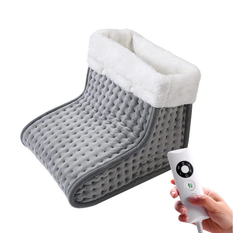 Electric Foot Heating Pad Washable 5 Modes Control Setting Feet Warmer Heater Home Office Bedroom Soft Plush Thermal Massager