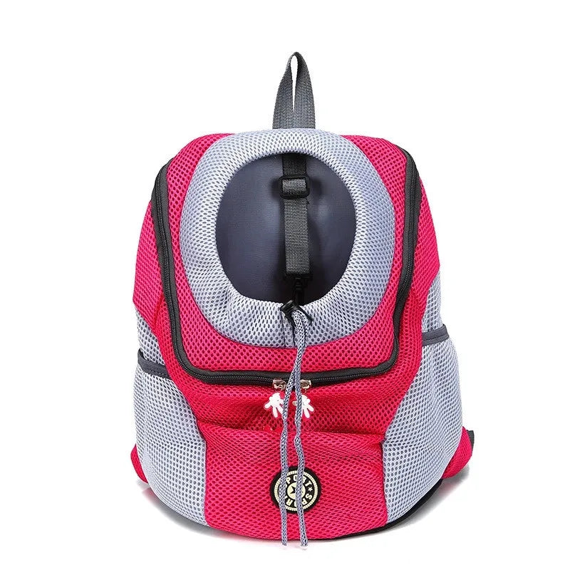 Dog Carrier Backbag Travel Breathable Pet Dogs Bag Carrying Outing Double Shoulder Pets Backpacking Carrier with Chihuahua Puppy