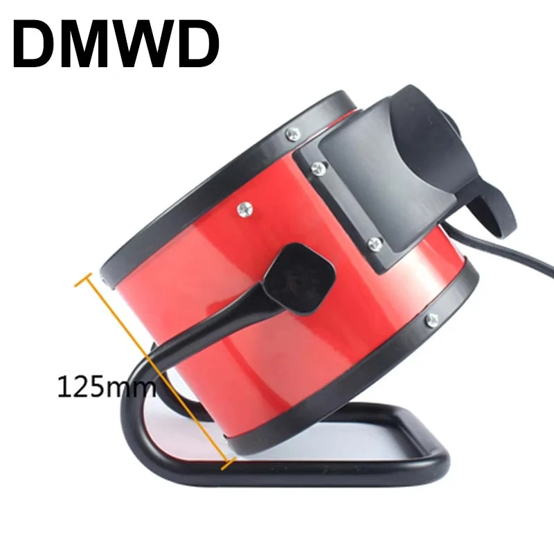 DMWD 2KW Portable Industrial Electric Fan Heater Thermostat Air Warmer Machine Room Radiator Fast Heating Blower Office 3Gear