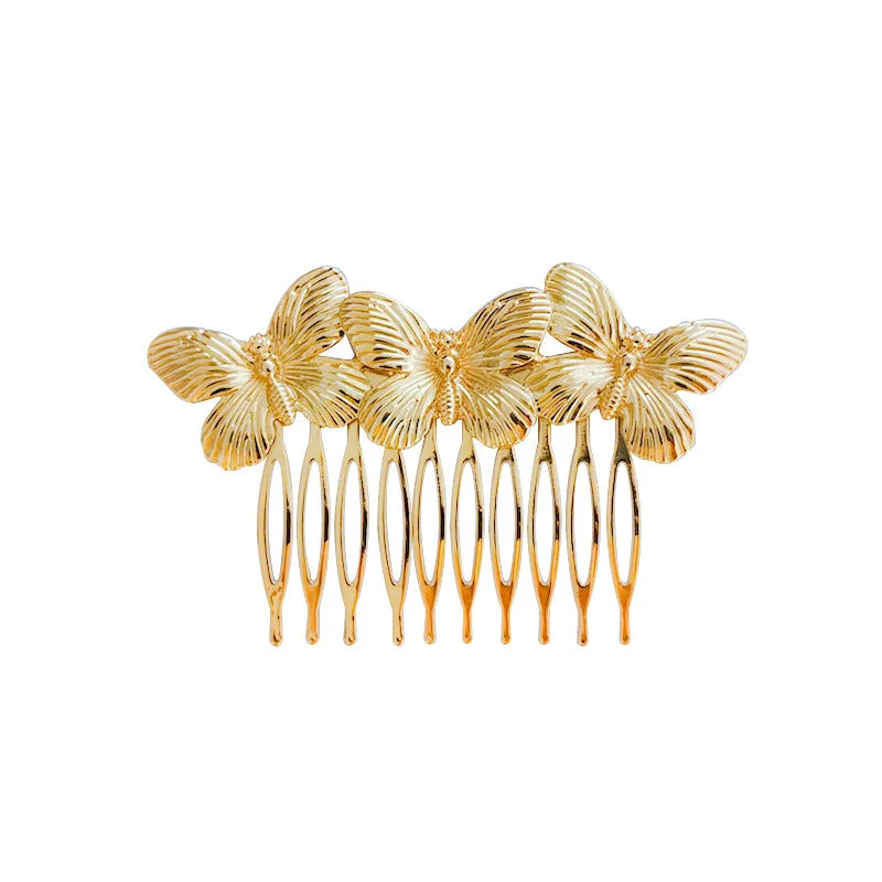 Butterfly Hair Combs Hair Accessories Hair Side Combs Straight Teeth Hair Hairpins Hair Side Clips Bridal Wedding Veil Comb