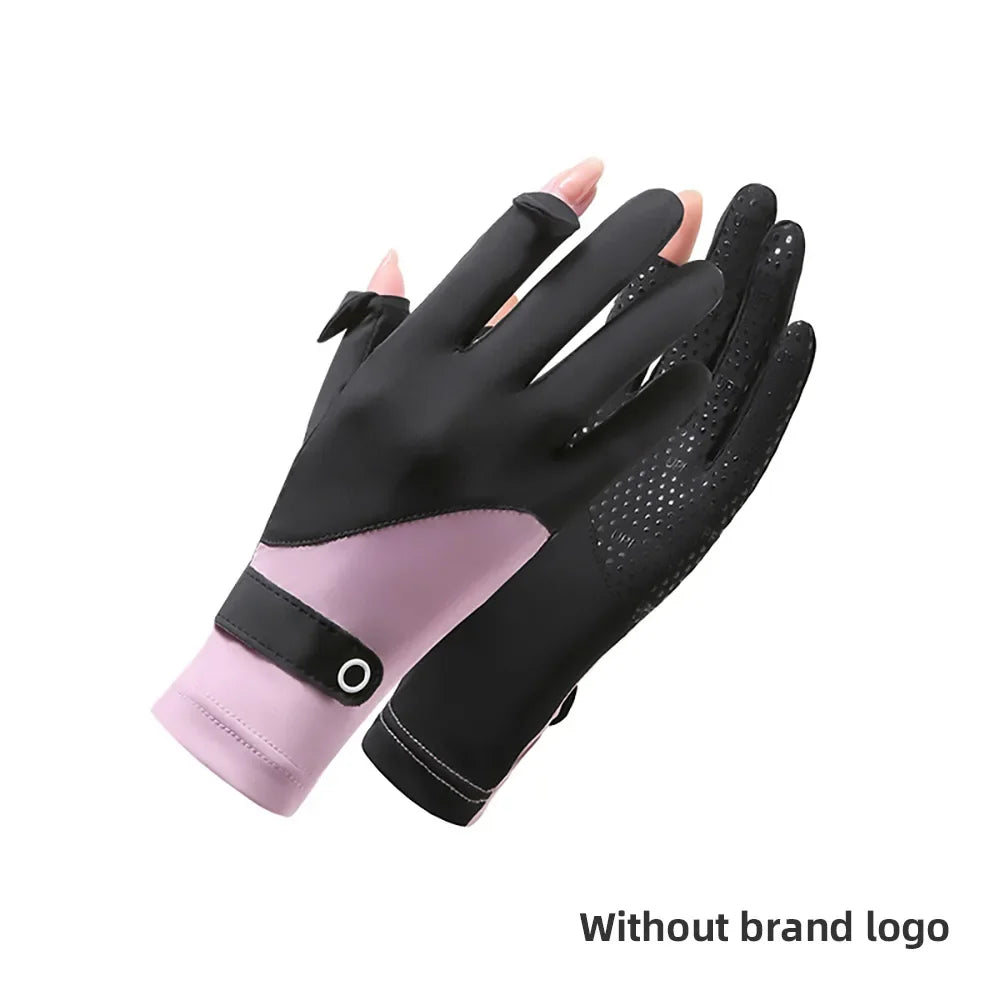 OhSunny Summer Light Breathable Sunscreen Driving Gloves New Tech Ceramic Fabric UPF 2000+ Anti UV Slip For Outdoor Cycling