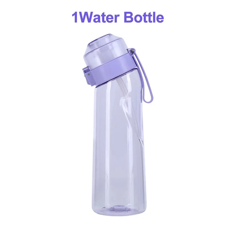 Flavored Water Bottle 650ml Sports Alr Up Drinking Bottle 7 Fruit Fragrance Pods Water Cup for Outdoor Camping Fitness Fashion